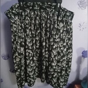 Merona Black And White Floral Skirt
